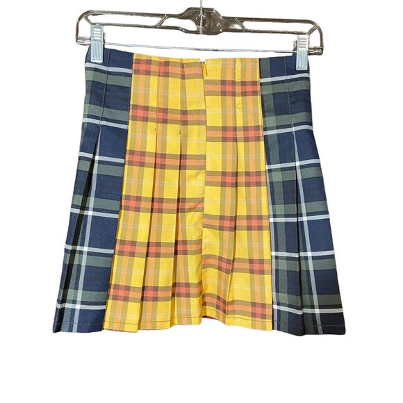 No Boundaries Junior's Pleated‎ Plaid Skirt Size XS Multicolor Punk Rock Skater - Picture 6 of 9